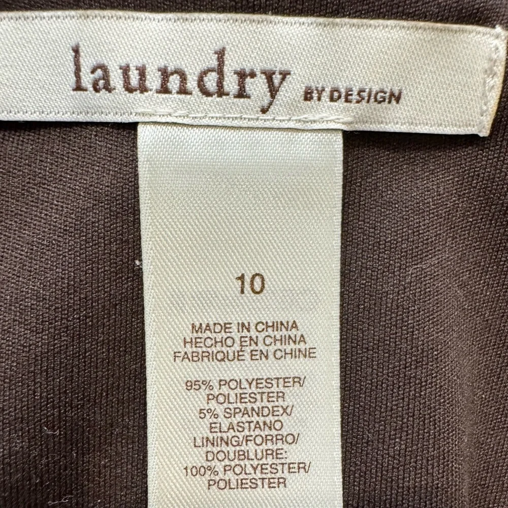 Y2K Laundry by Design Fairy Grunge Short Sleeve Dress Brown Cream Floral Size 10